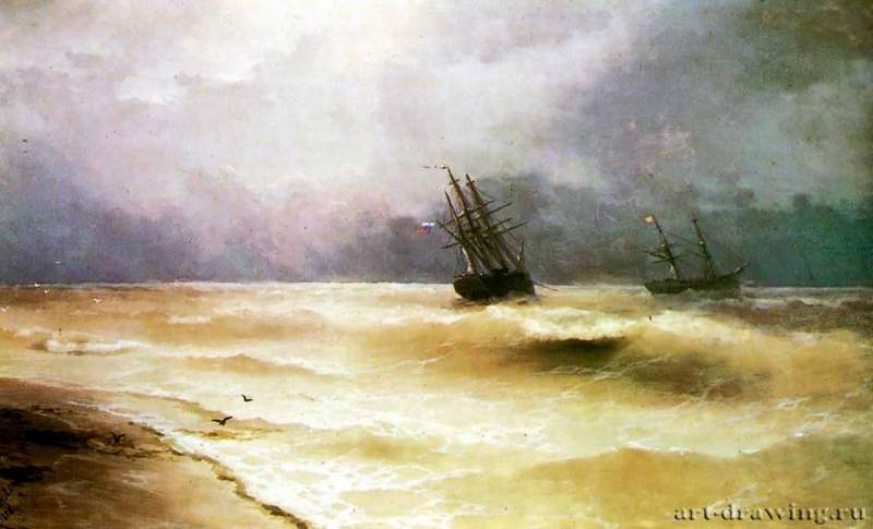 Прибой у крымских берегов. 1892 - Surf the Crimean coast. 1892
127 х 219 смХолст, маслоРомантизм, реализмРоссияФеодосия. Феодосийская картинная галерея им. И. К. Айвазовского